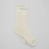 Unisex Throwback Sock - Bone/White