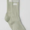 Unisex Throwback Sock - Limestone/White