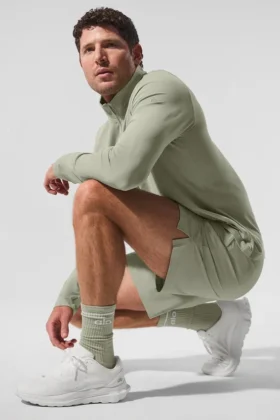 Unisex Throwback Sock – Limestone/White