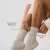 Unisex Wool Cashmere Light Frosted Sock - Winter Latte/Ivory