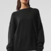 Unisex Wool Cashmere New Class Crewneck Sweater - Black