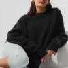 Unisex Wool Cashmere New Class Crewneck Sweater - Black