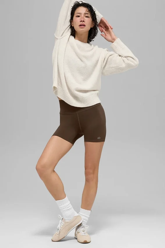 Unisex Wool Cashmere New Class Crewneck Sweater - Bone Heather