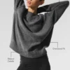 Unisex Wool Cashmere New Class Crewneck Sweater - Platinum Grey