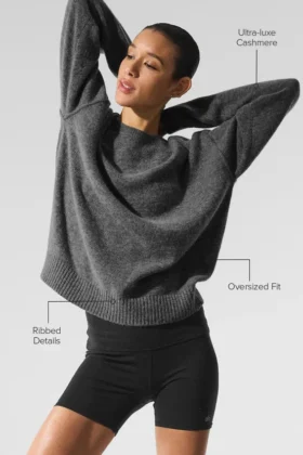 Unisex Wool Cashmere New Class Crewneck Sweater – Platinum Grey