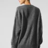 Unisex Wool Cashmere New Class Crewneck Sweater - Platinum Grey