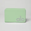Uplifting Yoga Block - Honeydew/Silver