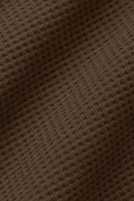Waffle Lounge Long Sleeve Crew - Espresso