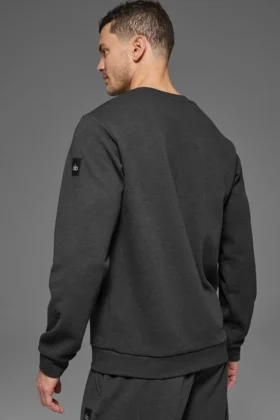Waffle Lounge Long Sleeve Crew – Anthracite