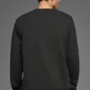Waffle Lounge Long Sleeve Crew - Black