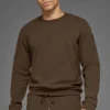 Waffle Lounge Long Sleeve Crew - Espresso