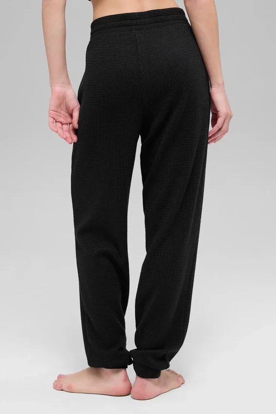 Waffle Weekend Escape Jogger - Black