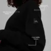 Waffle Weekend Escape Mock Neck Long Sleeve - Black