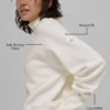 Waffle Weekend Escape Mock Neck Long Sleeve - Ivory