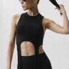 Wellness Rib Flaunt Tank - Black
