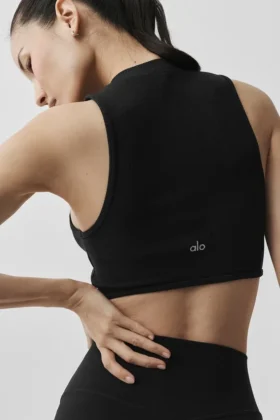 Wellness Rib Flaunt Tank – Black
