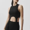 Wellness Rib Flaunt Tank - Black
