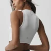Wellness Rib Flaunt Tank - White