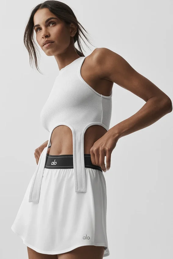 Wellness Rib Flaunt Tank - White
