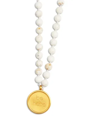 White Turquoise Mala Necklace