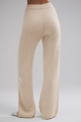 Winter Magic Cashmere Wide Leg Pant – Birch Heather