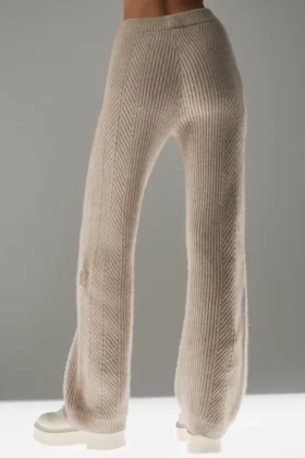 Winter Magic Cashmere Wide Leg Pant – Flax Heather