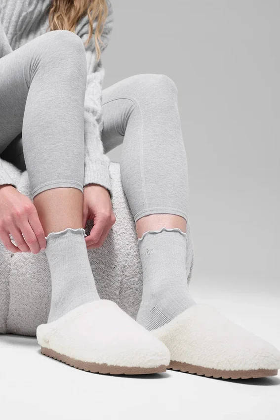 Women's Lettuce Edge Sock - Athletic Heather Grey