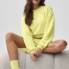 Cropped Accolade Crewneck - Sunshine