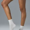 Women's Lettuce Edge Sock - White