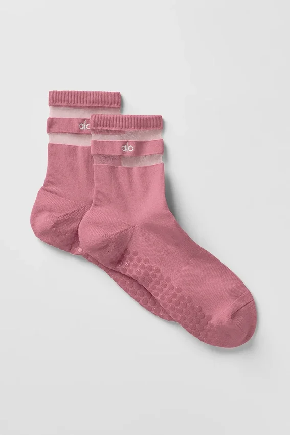 Women's Pulse Grip Sock - Pink Wild Rose