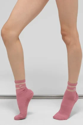 Women’s Pulse Grip Sock – Pink Wild Rose