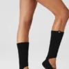 Women's Strappy Siren Grip Sock - Black
