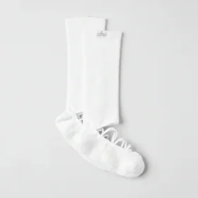 Women's Strappy Siren Grip Sock - White