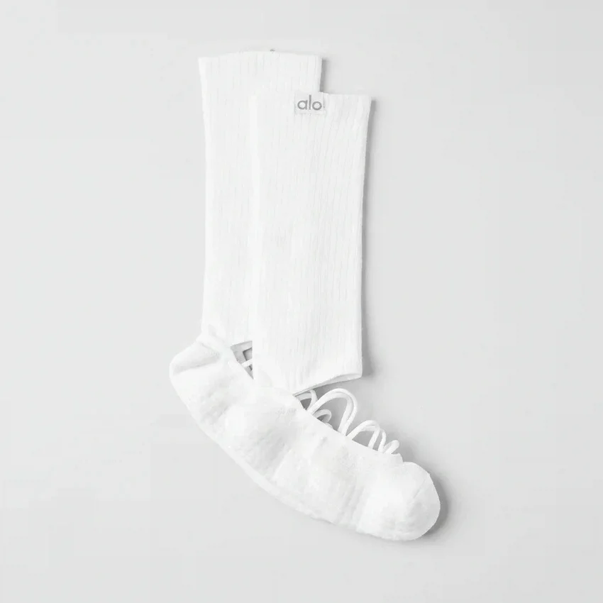 Women's Strappy Siren Grip Sock - White