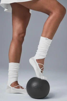 Women’s Strappy Siren Grip Sock – White