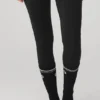 Women's Throwback Barre Sock - Black/White