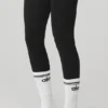 Women's Throwback Barre Sock - White/Black