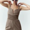 Wool Blend Bunny Slope Bib - Alpine Cocoa Heather
