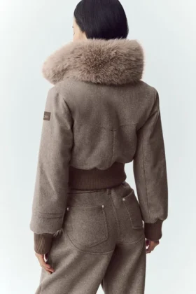 Wool Blend Bunny Slope Jacket – Alpine Cocoa Heather