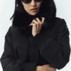 Wool Blend Bunny Slope Jacket - Black