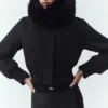 Wool Blend Bunny Slope Jacket - Black