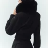 Wool Blend Bunny Slope Jacket - Black