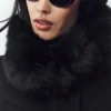 Wool Blend Bunny Slope Jacket - Black