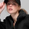 Wool Blend District Trucker Hat - Black