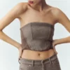 Wool Blend Nightcap Corset Top - Alpine Cocoa Heather