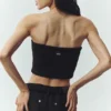 Wool Blend Nightcap Corset Top - Black