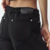 Wool Blend Nightcap Wide Leg Pant - Black