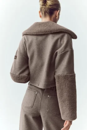 Wool Blend Nightfall Bomber – Alpine Cocoa Heather