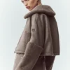 Wool Blend Nightfall Bomber - Alpine Cocoa Heather