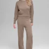 Wool Cashmere Cropped New Class Crewneck Sweater - Chai Latte